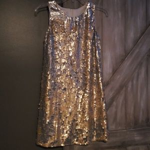 Sequence dress silver and gold